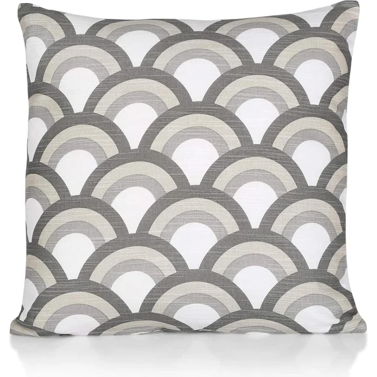 Penguin Home 4Er - Pack Dekorative Quadratische Kissen Aus Baumwolle, Luxuriöse, Stilvolle Für Wohnzimmer, Sofa, Schlafzimmer, Mit Unsichtbarem Reißverschluss, 45X45 cm (18" Inches), Grau/Weiß – Bild 4