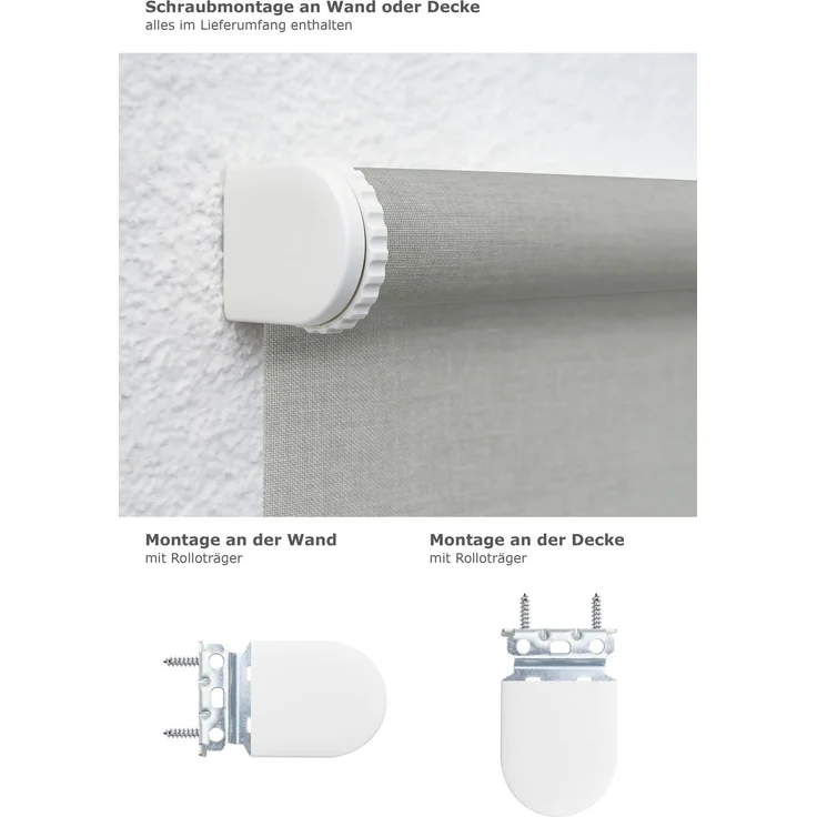 Lysel - Qualitätsspringrollo Tageslicht (B x H) 63cm x 190cm in grau – Bild 3