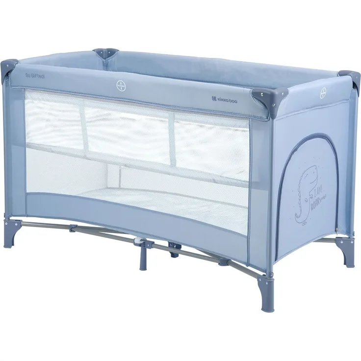 Kikkaboo Reisebett, Laufstall So Gifted 2 Ebenen Matratze, Tragetasche, Öffnung blau alt