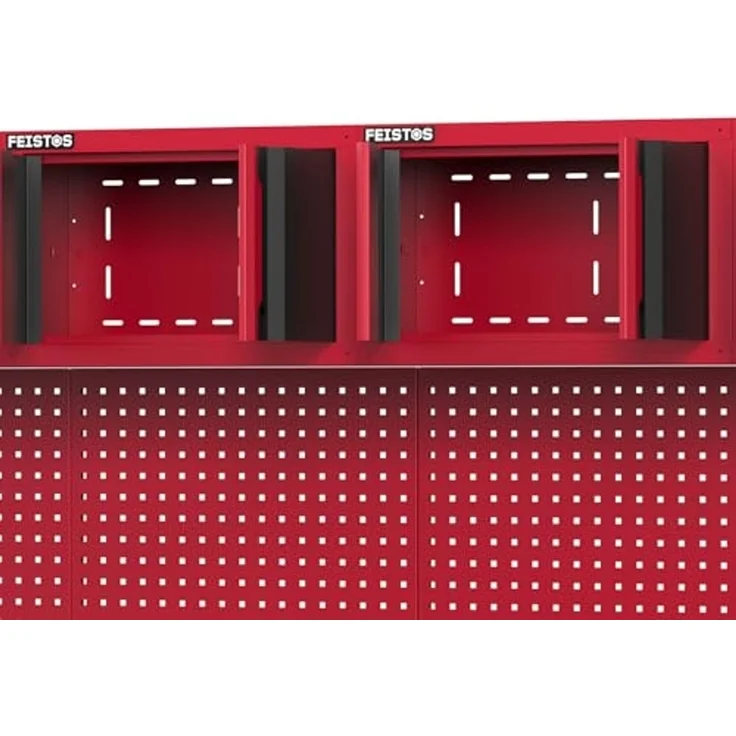 Feistos Werkstatteinrichtung "Juno 11", schwarz/rot, 396 x 46 x 198 cm (B x T x H),2 Hochschränke – Bild 7