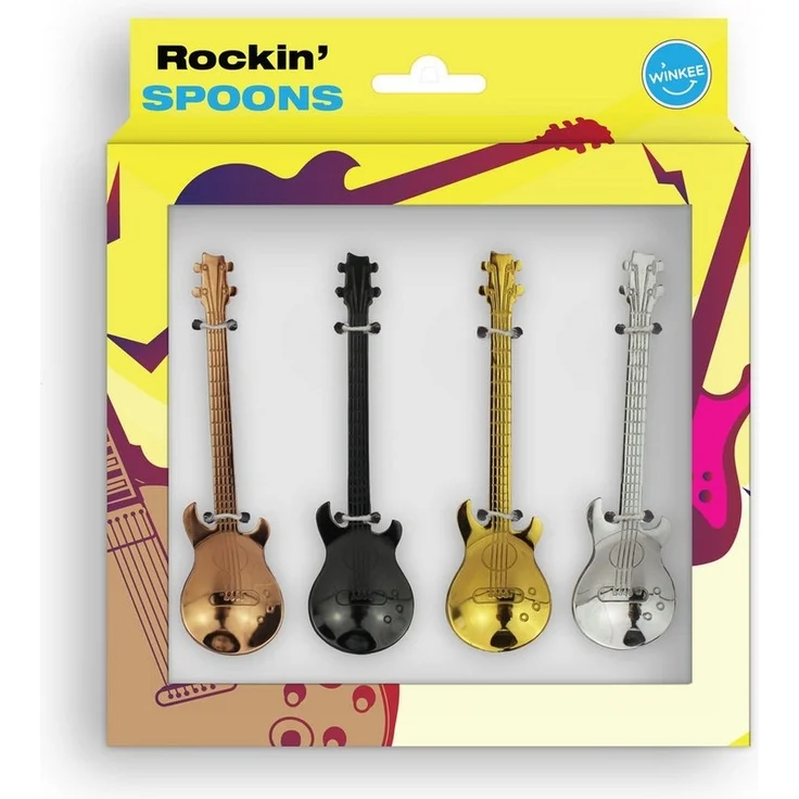 Winkee Kaffeelöffel Gitarre Kaffeelöffel im 4er Set – Bild 1