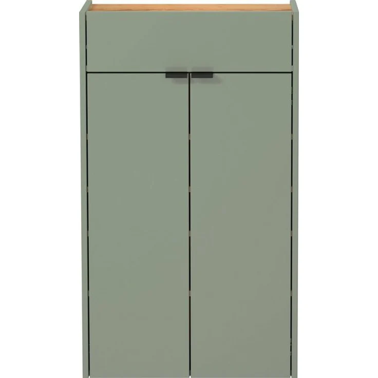 Germania Hängender Mehrzweckschrank 1397-629 GW-Ameca, in Taupegrün/Eiche, geringe Tiefe, optimal für schmale Flure, 56 x 97 x 22 cm (BxHxT) – Bild 4