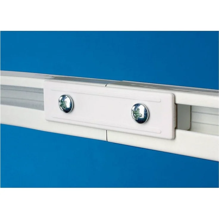 Euroshowers GmbH Duschvorhangstange Proffs L-Form Weiß 90 × 170 cm - Kürzbar, 0-läufig, Wand, Schrauben, Aluminium, Inklusive Deckenhalterung 60cm,Verbindungsstücken und 24 Vorhanghaken – Bild 4
