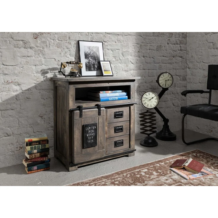 Kommode Mango 80x45x85 grau lackiert RAILWAY #210 – Bild 8