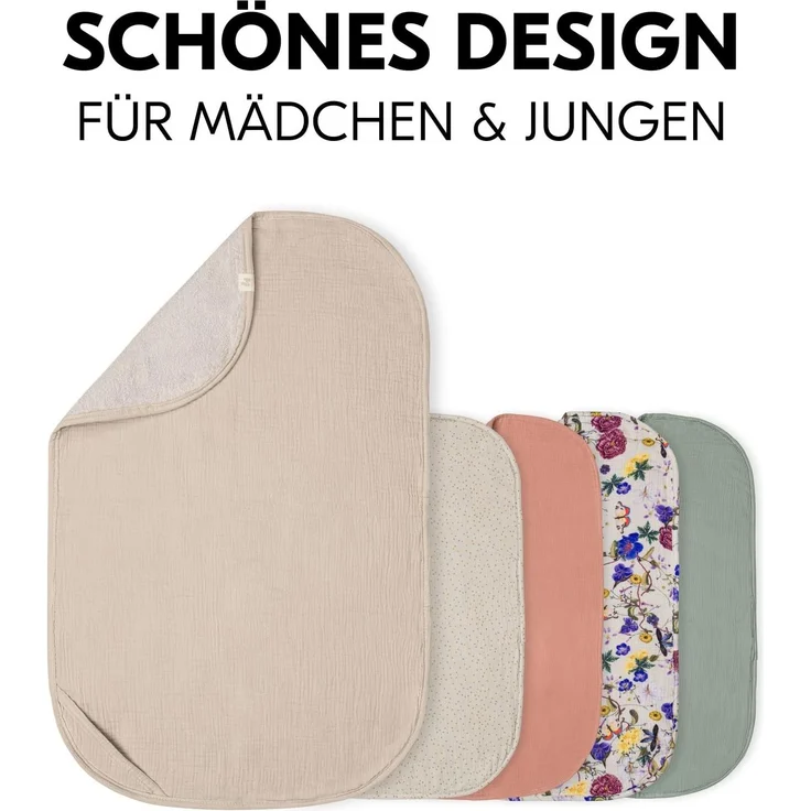Hauck Topper und Handtuch für Wickelauflage, Atmungsaktives Musselin und Frottee Stoff, Waschbar bei 60° C, für Junge und Mädchen, geeignet für hauck Change N Clean Baby Wickelunterlauge (Beige) – Bild 7
