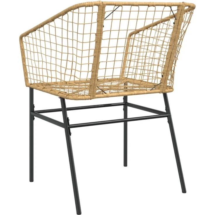 vidaXL Gartenstühle 2 Stk. Braun Poly Rattan 369099 – Bild 9