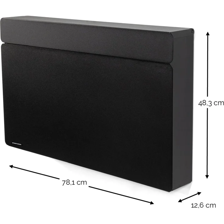 Spinder Design LUIGI Schuhschrank Stahl Minimalistisch Schwarz 78,1x12,6x48,3 cm – Bild 13
