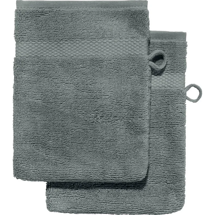 Erwin Müller Waschhandschuh Waschhandschuh "Sindelfingen" 2er-Pack, Frottier, Walk-Frottier kochfest Uni