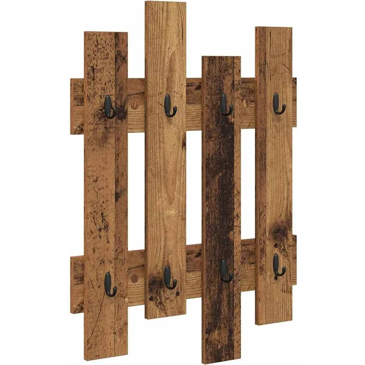 vidaXL Wandmontierter nachttisch Altholz 60 x 3 x 82 cm Holzwerkstoff 874481 – Bild 1