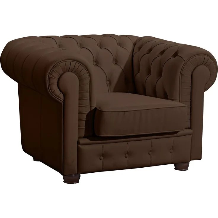 Sessel Kalea Bezug pigmentiertes Nappaleder Buche nussbaum dunkel / braun 21358