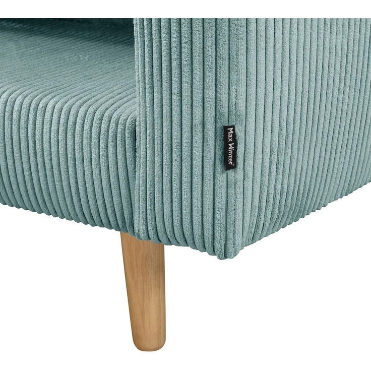 Funktionssofa mit Hocker Kattie Cordstoff eisblau – Bild 7