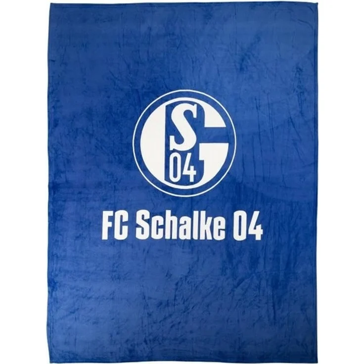 Wohndecke Flanell Königsblau 150 x 200 cm 100% Polyester, FC Schalke 04 – Bild 2