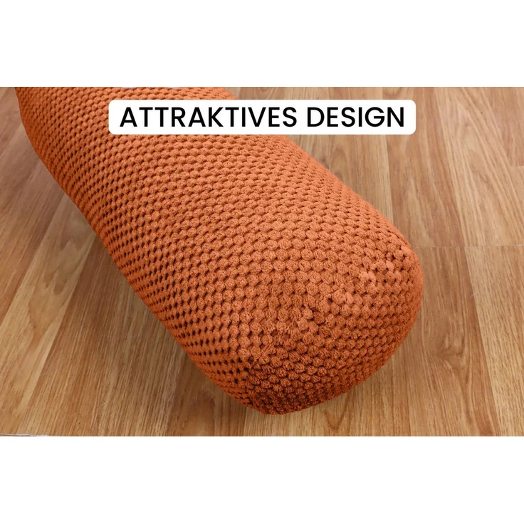 Amilian Nackenrollenbezug 15x40 cm - Ersatzbezug für Nackenrolle, Kissenrolle, Bettrolle, waschbarer Ersatzbezug mit verdecktem Reißverschluss – Bild 2