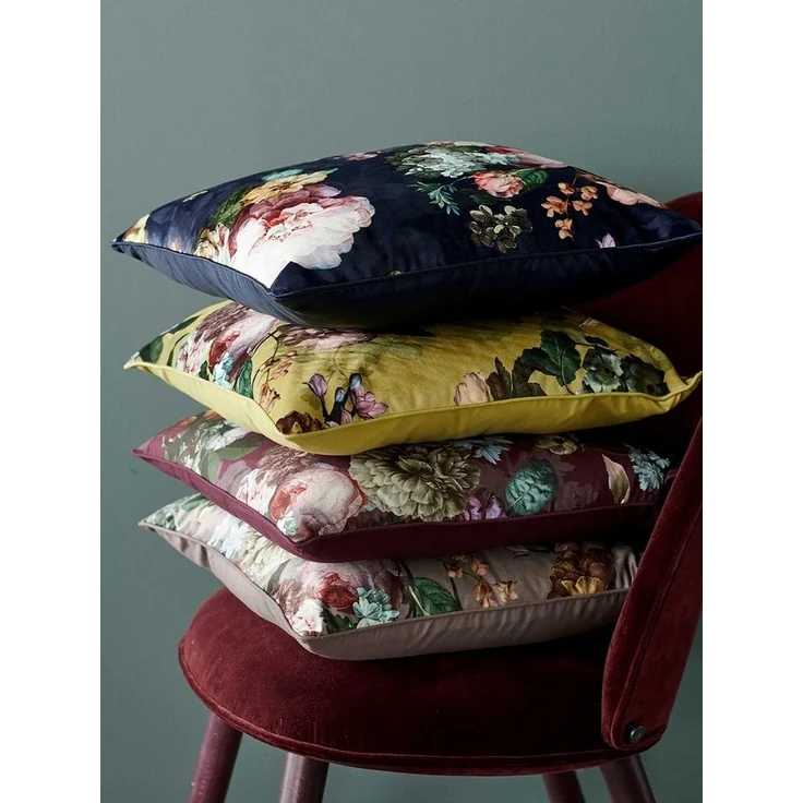 ESSENZA 'Fleur' Dekokissen, Polyester Nightblue, 50x50 cm – Bild 2