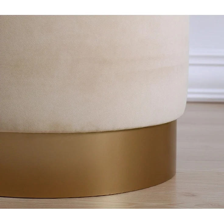 Hanah Home 'Memfis - Cream' Pouffe, Creme, 40 x 45 x 40 cm – Bild 5