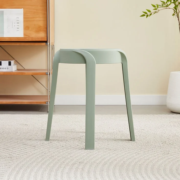 Home Deluxe Hocker NIVO - Grün, Polypropylen, 33 x45 x33 cm – Bild 2