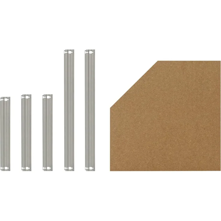 shelfplaza HOME 60x30 cm Fachboden-Set Eckregal in grau-verzinkt für HOME Eckregale mit 175 kg Traglast pro Boden