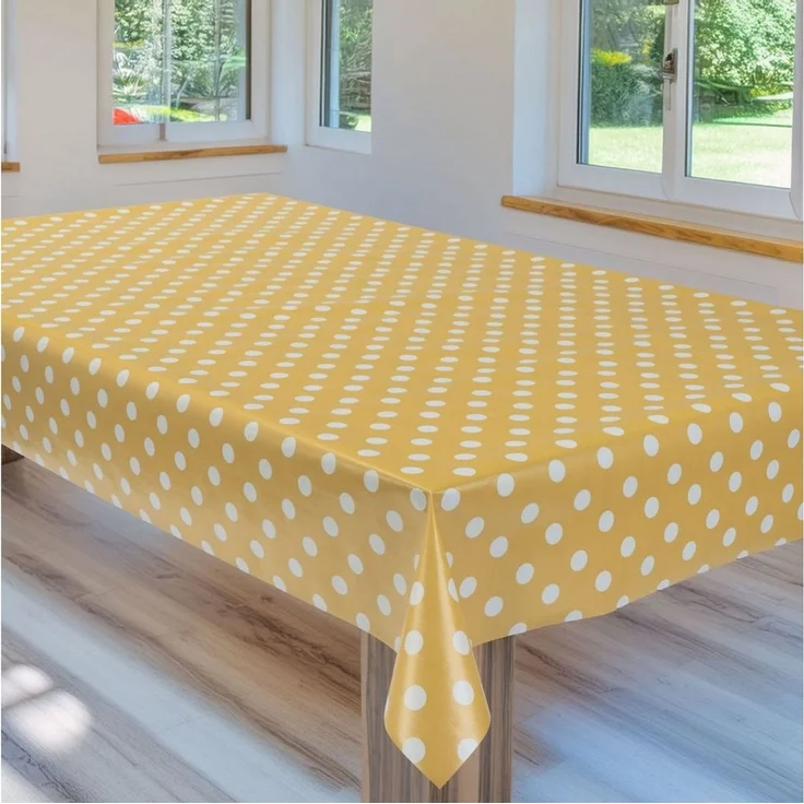 laro Tischdecke Wachstuchtischdecke Punkte Mix PVC Eckig – Bild 4