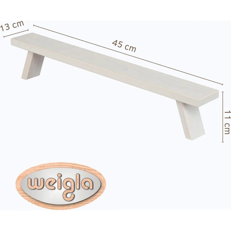 Weigla Schwibbogen-Fensterbank Weihnachtsdeko, Made in Germany, aus Buchenholz, weiß-lackiert,Höhe ca. 11 cm – Bild 3