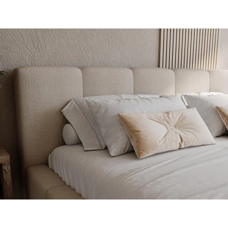 Compleo Polsterbett Wolkenbett modern und elegant, Designerbett LARAS (TOPSELLER Stauraumbett MADE IN EU), mit Bettkasten und Lattenrost – Bild 3