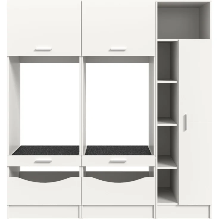 Waschmaschienenumbau Set (B/H/T: 183x195x68 cm) in weiß Nachbildung – Bild 2
