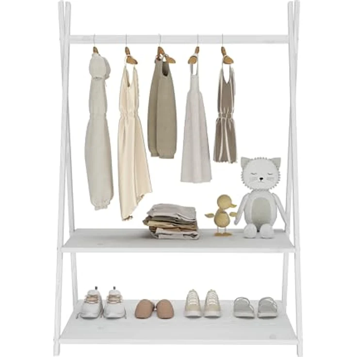IDIMEX Kinderkleiderschrank DANILO Kindergarderobe freistehend Ablage Tipidesign – Bild 5