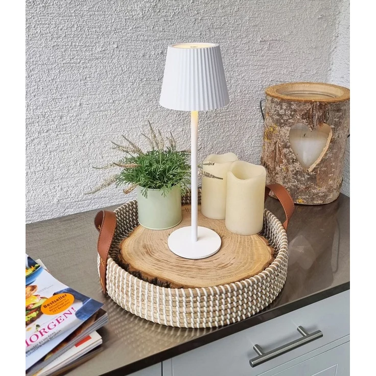 Coen Bakker Deco BV LED Tischleuchte Touch Tischlampe Dimmbar Akku In-/Outdoor IP44, Touch-Funktion, LED fest verbaut, Warmweiß, Kaltweiß, Tageslichtweiß – Bild 1