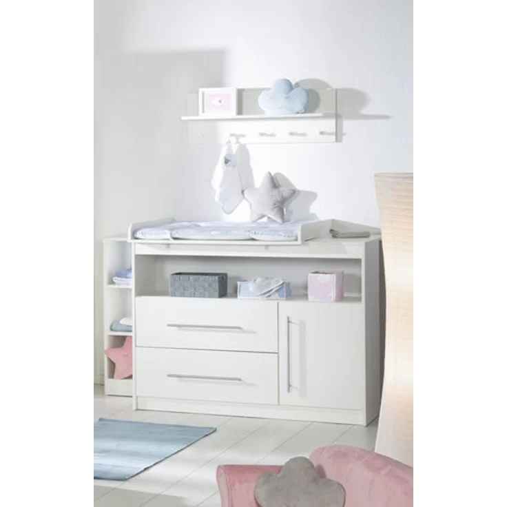 roba Zimmerset 'Maren' - 3-teilig - Gitterbett 70 x 140 cm - Wickelkommode breit - Weiß – Bild 10