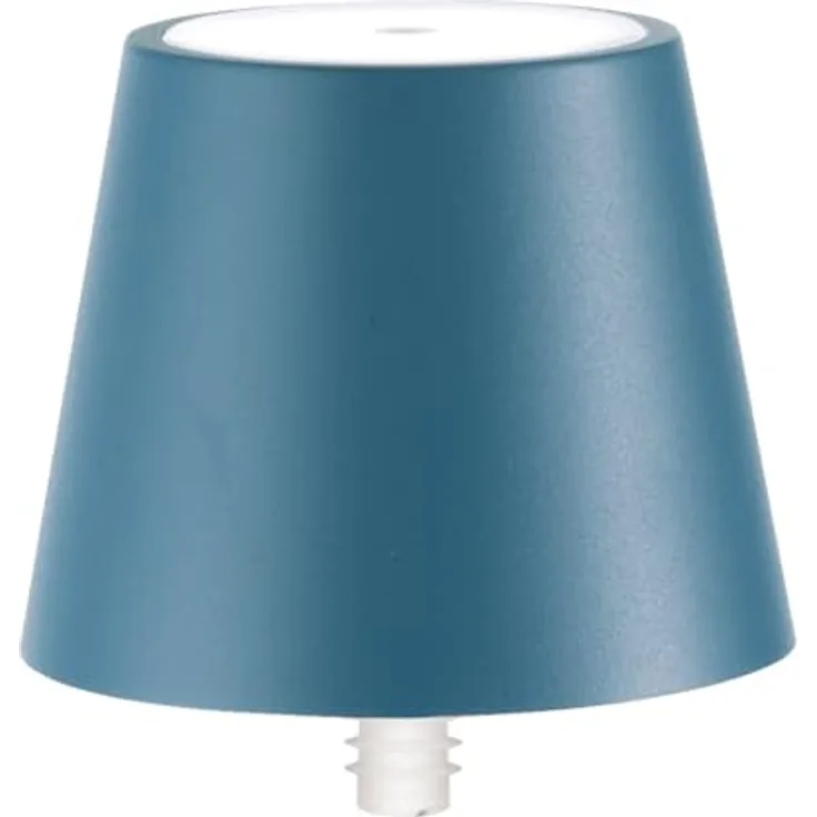 Zafferano, Poldina Stopper Lampe, Kabellose und Wiederaufladbare Flaschenlampe mit Touch Control, Geeignet für den Innen- und Außenbereich, Dimmer, 2200-3000 K, Höhe 11 cm, Farbe Avio Blau