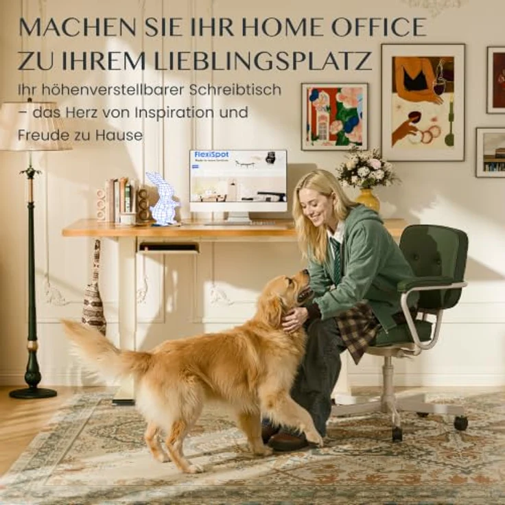 FLEXISPOT Höhenverstellbarer Schreibtisch Gestell E1 PRO mit Doppelmotor | Elektrische Tischbeine höhenverstellbar mit Kabelmanagement & 2 Haken,LED-Höhenanzeige&4 Speicherplätzen fürs Büro&Homeoffice – Bild 14