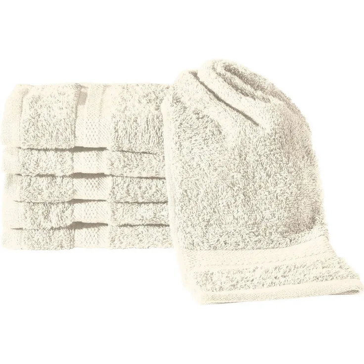 REDBEST Gästehandtuch Gästetuch "Chicago" 6er-Pack, Frottier, Walk-Frottier Uni