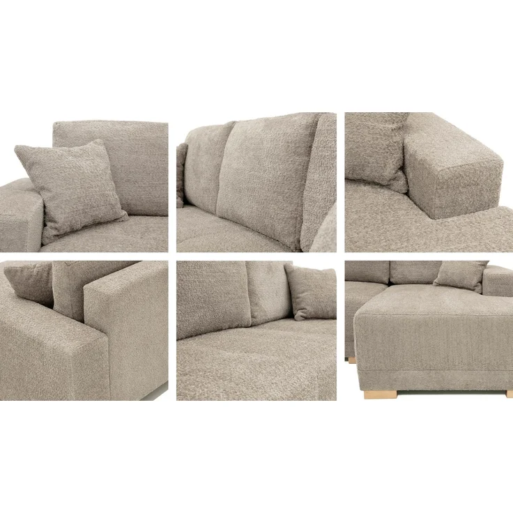 Mirjan24 Ecksofa Bicora (Farbe: Coral 80, Seite: Rechts - 2LC), 85 x 140 x 240 cm – Bild 5