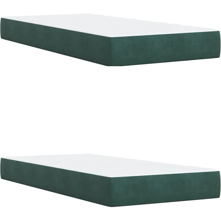 vidaXL Boxspringbett mit Matratze Dunkelgrün 200x200 cm Samt 3287833 – Bild 7