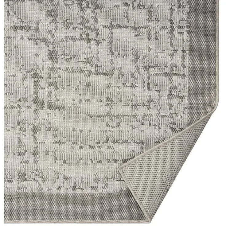 Vimoda Outdoorteppich Teppich In- und Outdoor Terrasse Balkon Wintergarten Grau, Rechteckig, in & Outdoor Läufer, robust – Bild 4