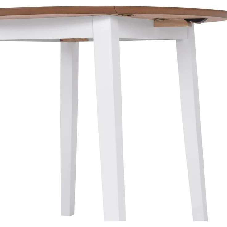 vidaXL Esstisch Klappbar Rund MDF Weiß 245370 – Bild 5