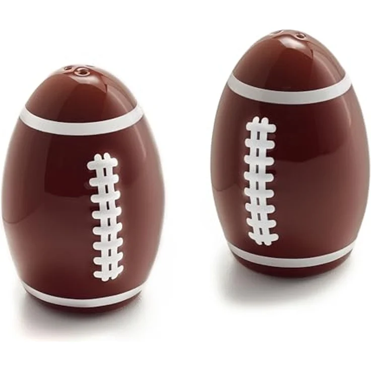 40YARDS Salz- / Pfefferstreuer American Football Salz- und Pfefferstreuer aus Keramik, (2-tlg), mit erhabener, fühlbarer Naht – Bild 1