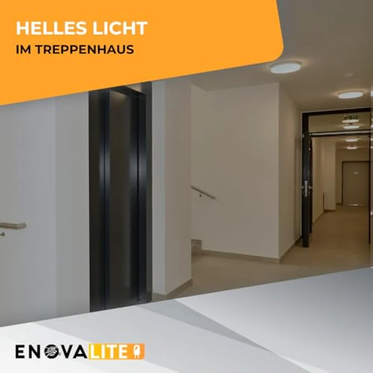 ENOVALITE LED-Deckenleuchte, Sensor, EEK: F, 18W, 1880lm, 4000K, Ø250mm – Bild 10