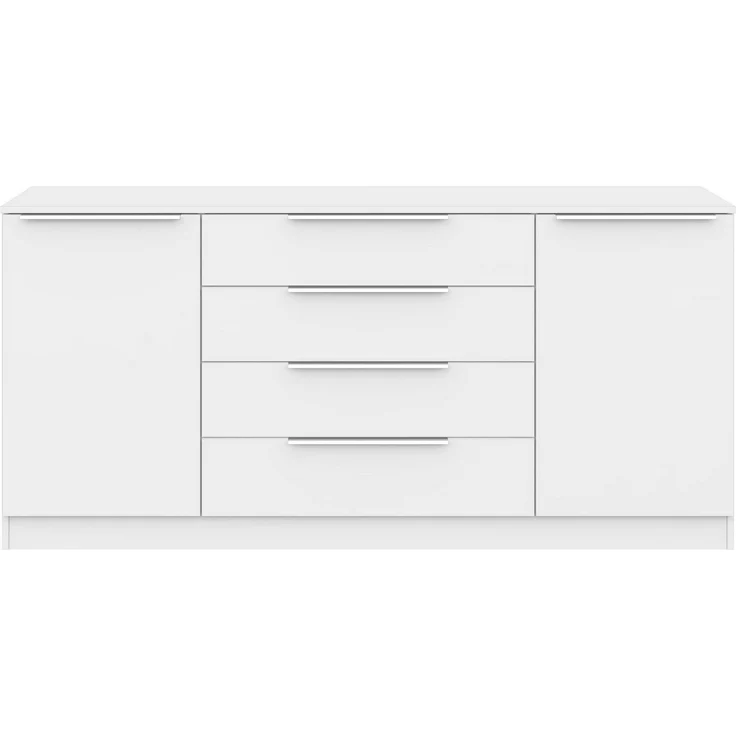 borchardt Möbel Kommode Oliva, Kommode mit Metallgriffen, Modernes Sideboard mit 2 Türen und 4 Schubkästen, Breite 166 cm – Bild 3