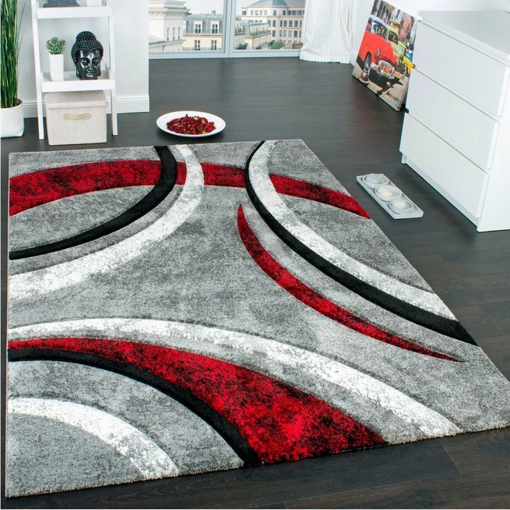 Paco Home Teppich Brillance 758, rechteckig, Höhe: 18 mm, Kurzflor, modernes geometrisches Design, auch als Läufer – Bild 5