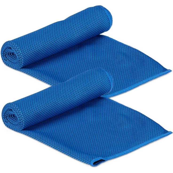 relaxdays Sporthandtuch Kühlendes Handtuch im 2er Pack, blau – Bild 5