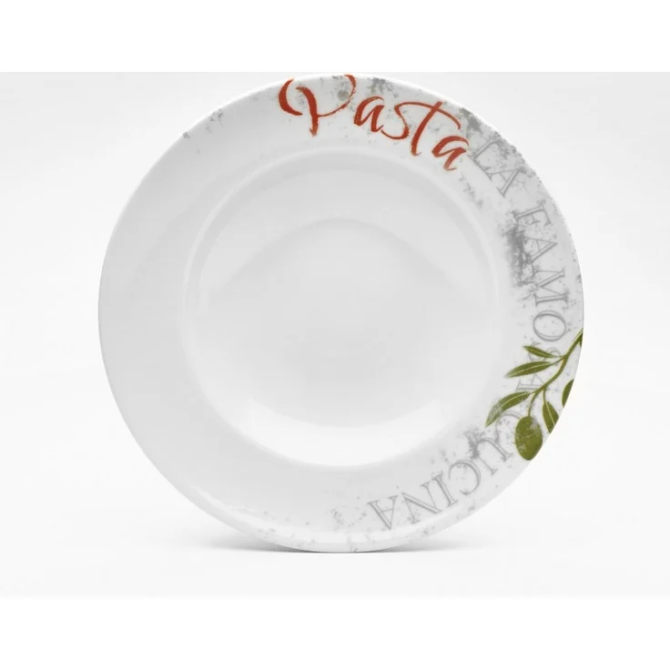 van Well Pastateller Teller-Set Famosa, mit PIZZA Schriftzug, 6er Set, Ø 27 cm, (6 St), Service, Geschirr-Set für 6 Personen – Bild 1