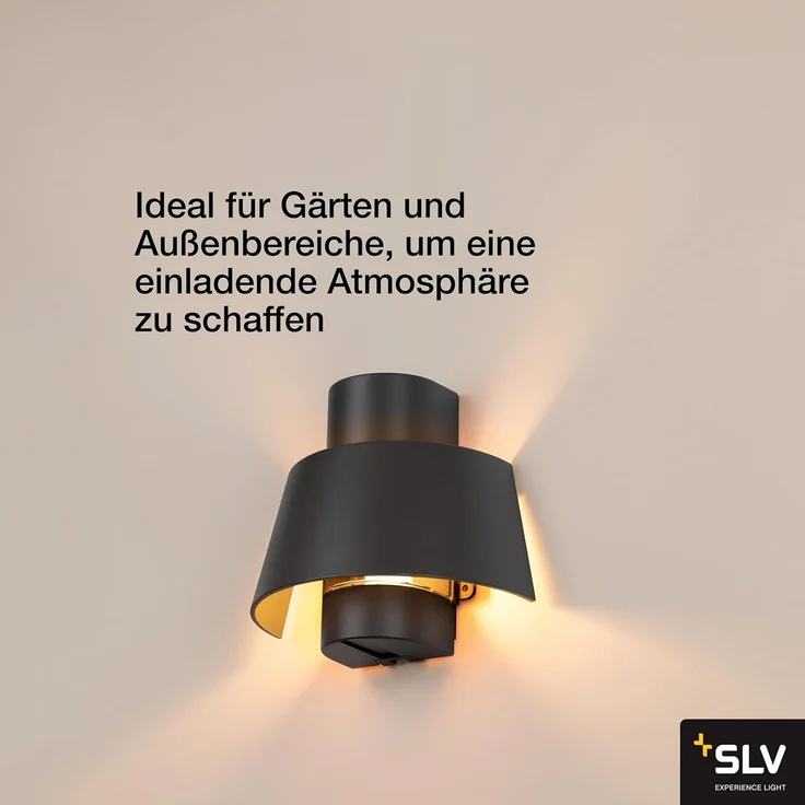 SLV PHOTONI, Wandaufbauleuchte, konisch, 1x max. 13W, E27, schwarz - Aufbaustrahler – Bild 5