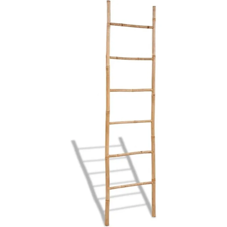 vidaXL Handtuchleiter Bambus mit 6 Sprossen 41496