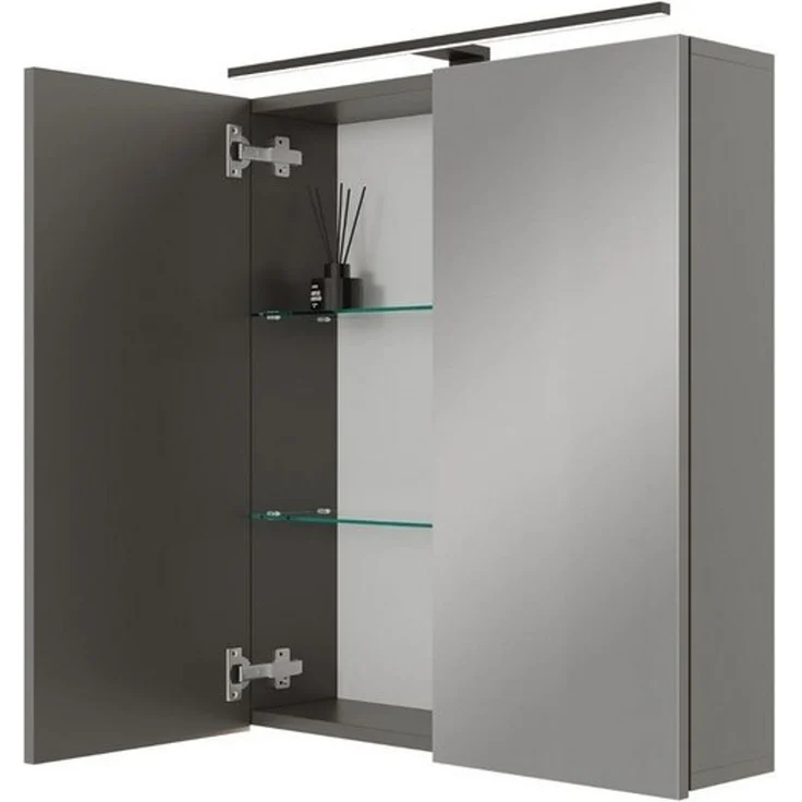 Planetmöbel Badezimmerspiegelschrank Spiegelschrank ARIA (Spiegelschrank Bad mit Beleuchtung und Steckdose, Badschrank mit Spiegel hängend) – Bild 4