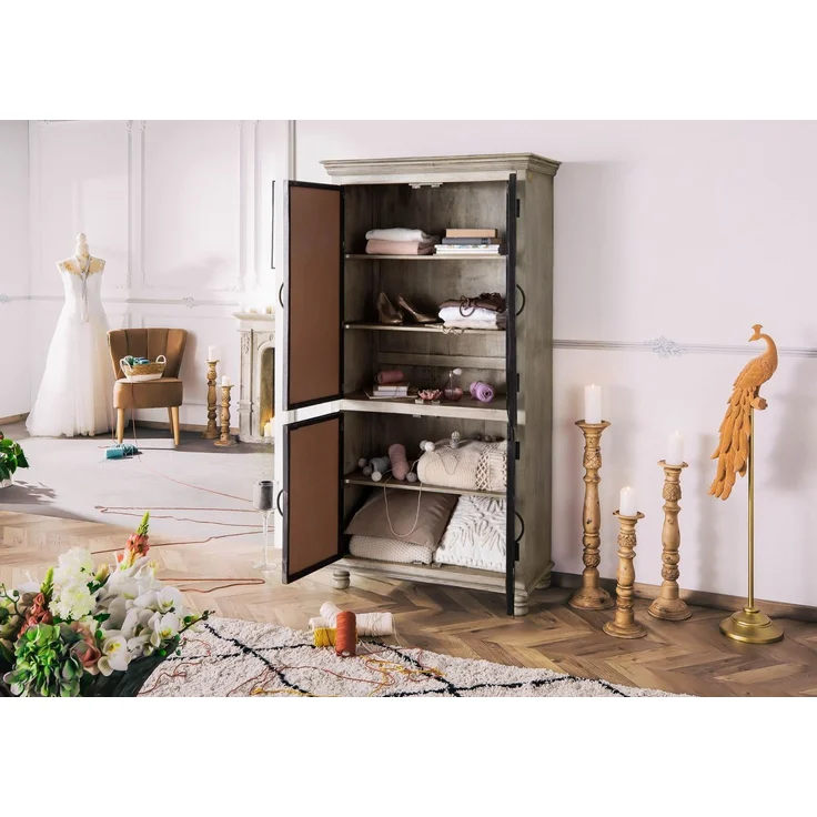 Schrank Mango 97x45x190 grau lackiert HERMITAGE #017 – Bild 3