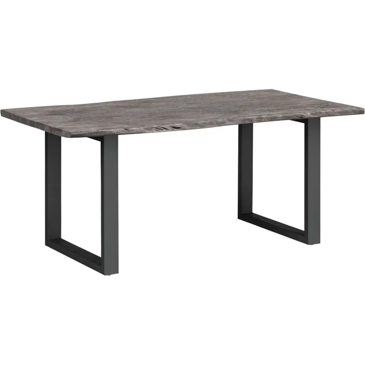 Esstisch Akazie Massivholz grau 200x100 cm Baumkante Industrial Design massivum Bullwer rechteckig Küchentisch Esszimmertisch