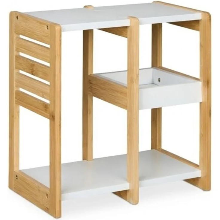 Relaxdays Badregal Bambus 3 Ablagen – Bild 7