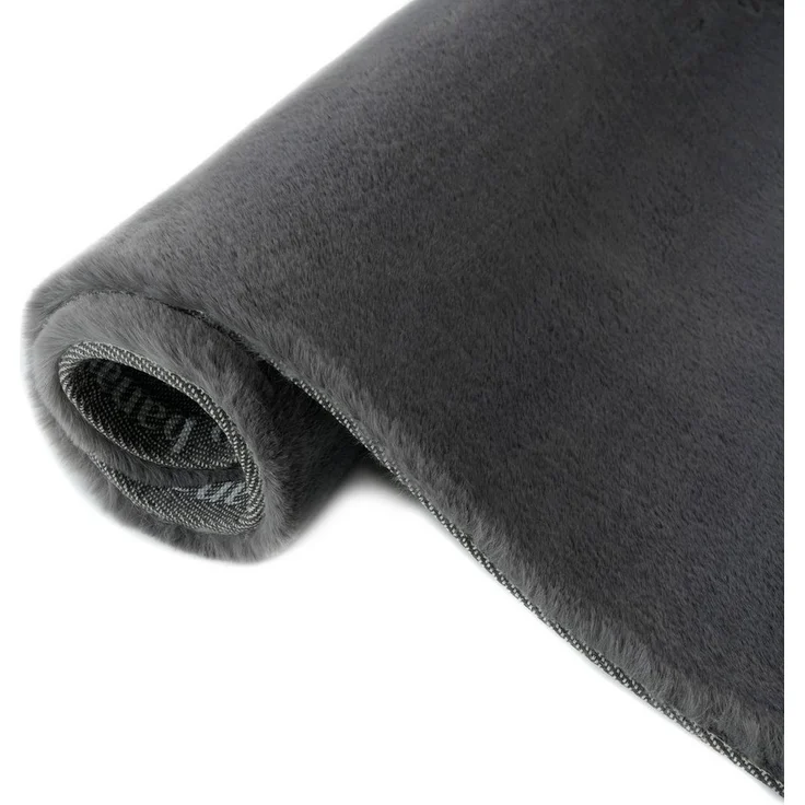 Bruno Banani Hochflor-Teppich Rabbit 2 Bean, Kunstfell Teppich, Modern, besondere Form, U-förmig, Höhe: 25 mm, Kaninchenfell-Haptik, Microfaser, Wohnzimmer, Schlafzimmer, Esszimmer – Bild 3
