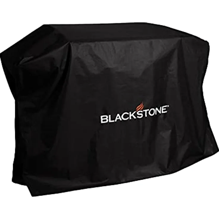 Blackstone 5482 Grillabdeckung für 91,4 cm Kochstation mit Kapuze, wasserabweisend, wetterbeständig, strapazierfähig, 600D Polyester, Flache Oberseite, Gasgrill-Abdeckung mit Cinch-Riemen, schwarz,
