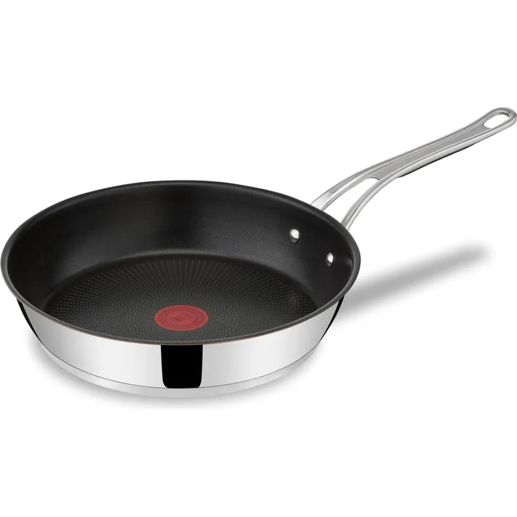 Jamie Oliver by Tefal Cook's Classics Bratpfanne 24 cm, Antihaftversiegelung, Induktionstauglich, Backofenfest, Edelstahl, Genieteter Griff, E3060435